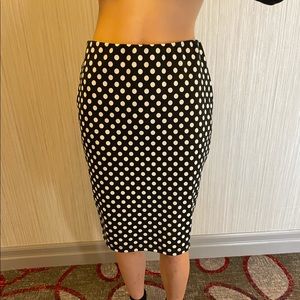 Polka dot bodycon skirt